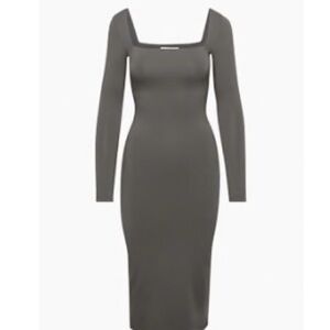 Aritzia Charcoal Long Sleeve Dress